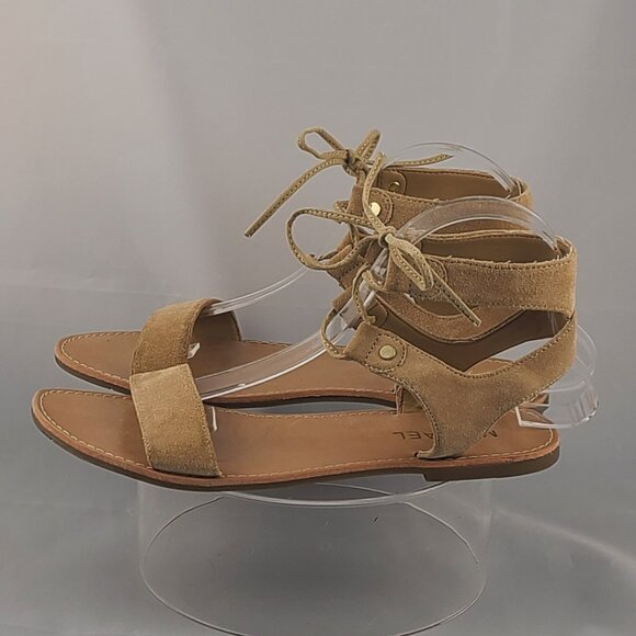 Michael Lizzi Strappy Gladiator Sandals Tan Leather - Picture 4 of 8